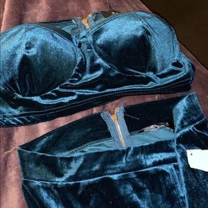 2 piece velvet set